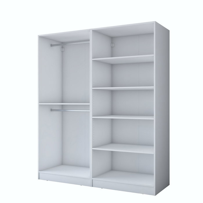 Hanah Home Armario Blanco con Estanterías Hanah Home Armario Blanco con Estanterías